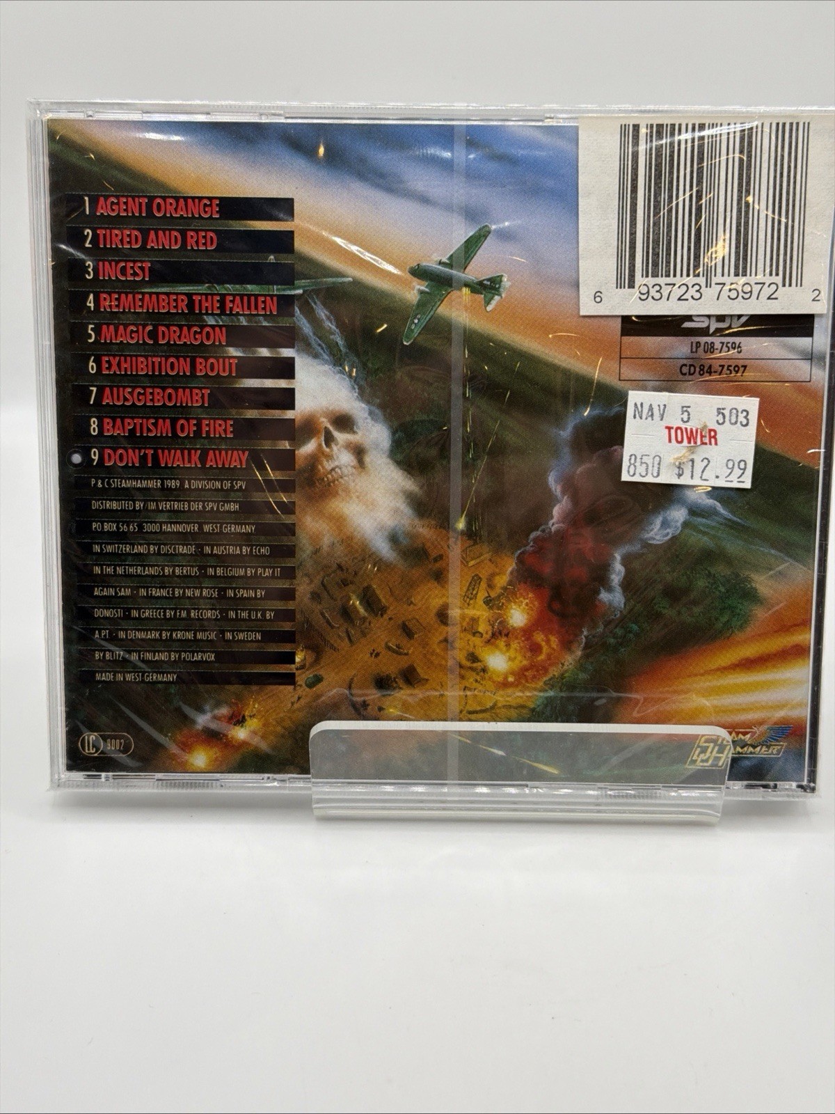 Sodom Agent Orange CD Steamhammer 1989 Jewel Case SPV 85-7597 SEALED RARE HTF