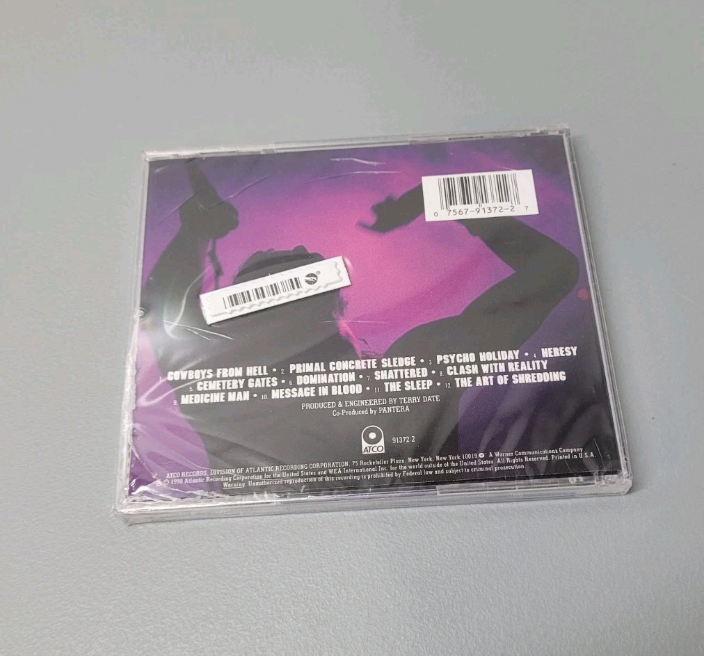 Pantera Cowboys from Hell CD 1990 Sealed * Case Cracked* 91372-2