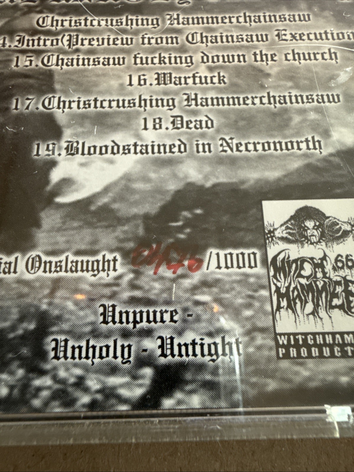 Bestial Mockery The Unholy Trinity Limited Cd /1000 WHP-074D/METAL 2007