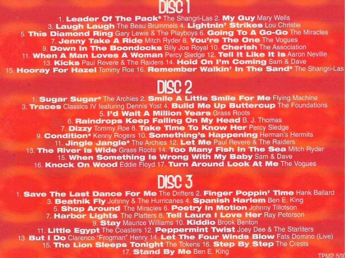 Happy Days of the 60's NEW! 3 CDS 50 Best of Hits Original Artist
