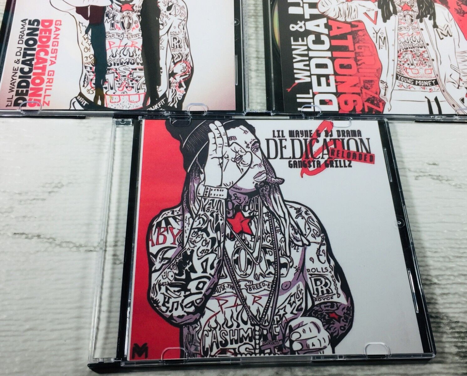 LIL WAYNE - DEDICATION (1-6) 1 2 3 4 5 6 RELOADED PROMO MIXTAPE MIX CD LOT OF 7
