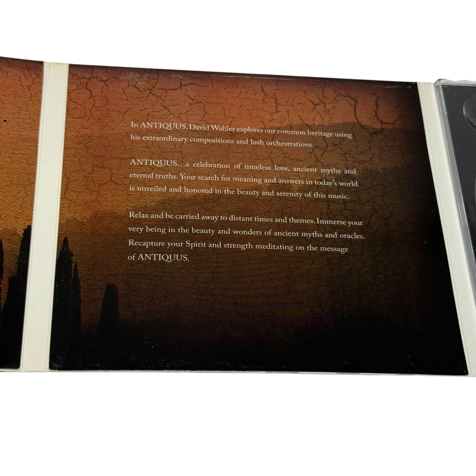 David Wahler Antiquus CD Signed Booklet New Age Meditative Music 2009 GOOD