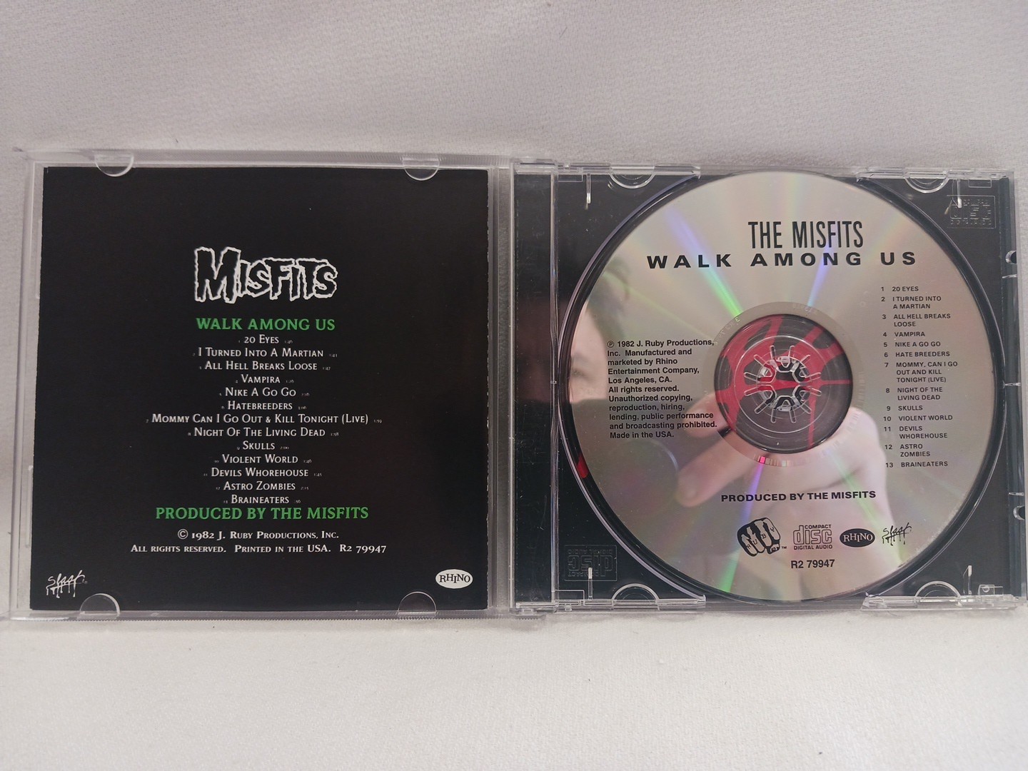 The Misfits Walk Among Us CD 1982 ORIGINAL Ruby Records Danzig Punk Metal VG++