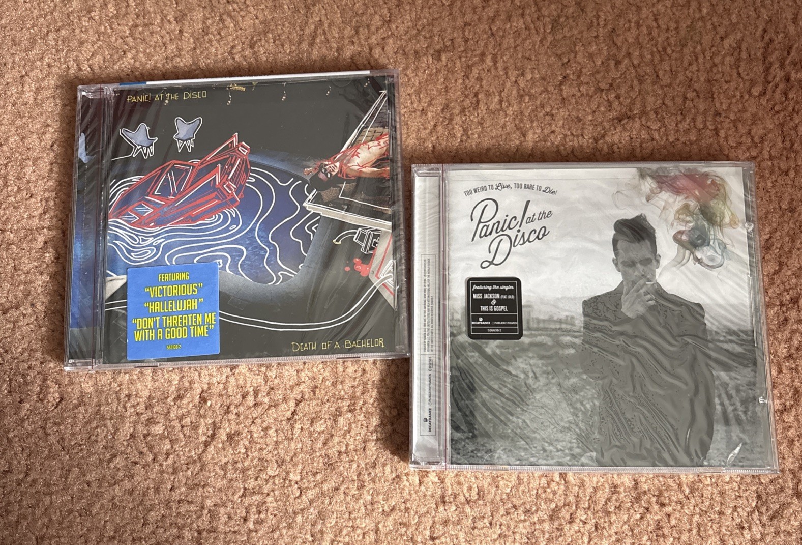 SEALED Panic! at the Disco CD Pack Death of a Bachelor & Too Weird to live