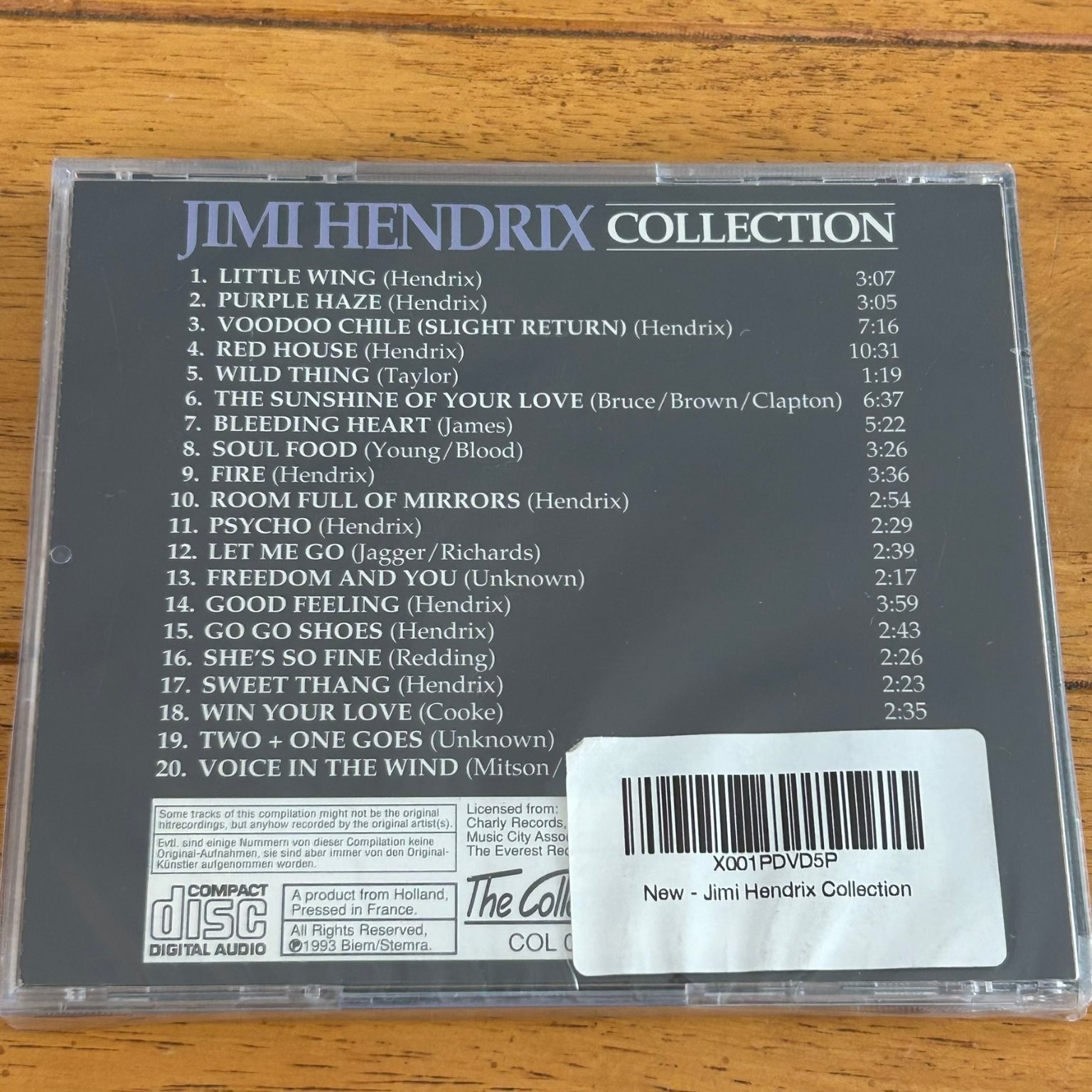 Jimi Hendrix – Collection CD 1993 Rock Blues Charly Records +75 Min.