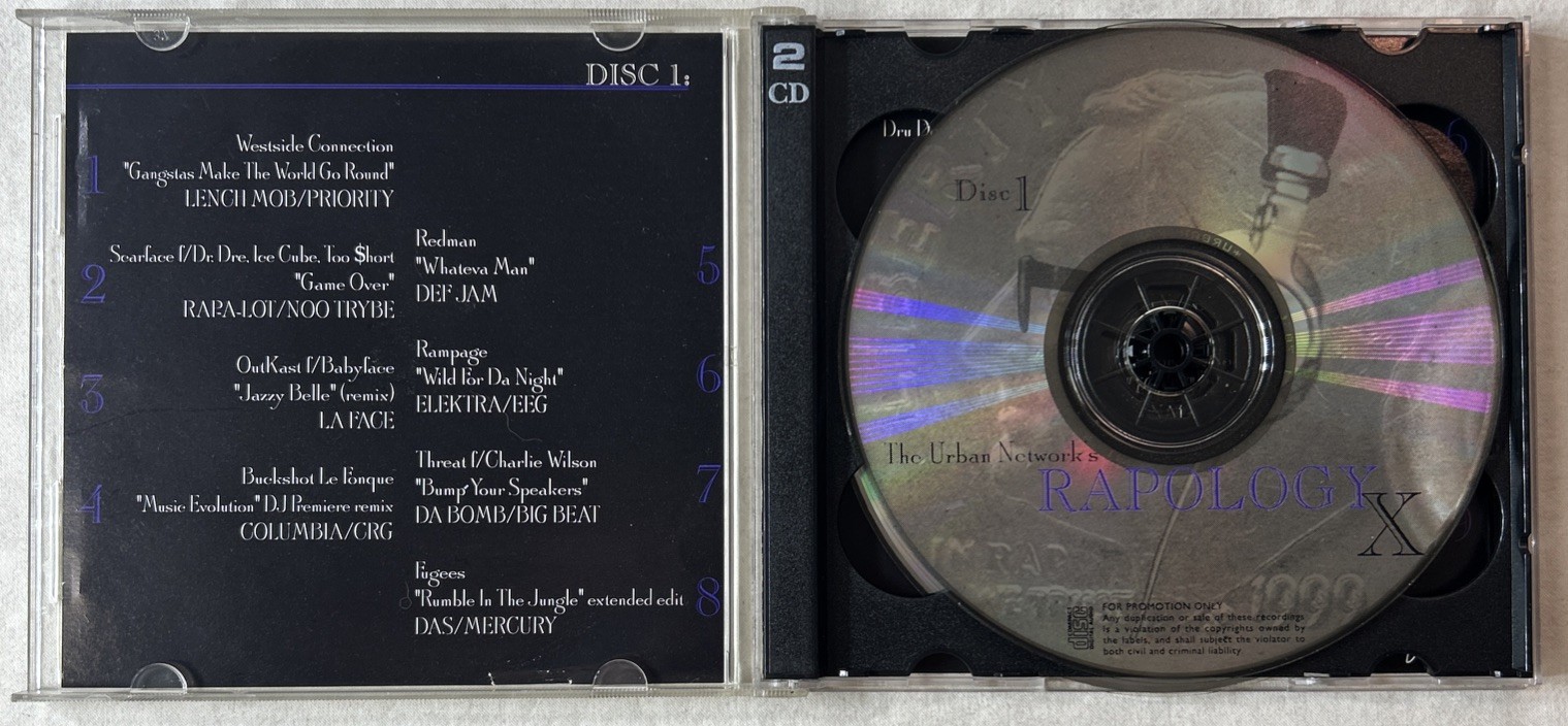Urban Network Rapology X Open Loose CD 1997 Hip Hop Compilation 2-Disc Set