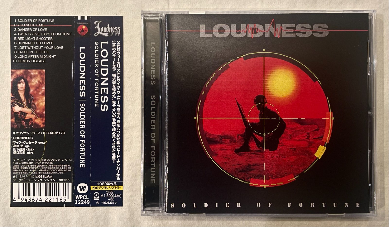 Loudness - Soldier Of Fortune (Japan Remastered CD w/OBI) WPCL-12249 A. Takasaki