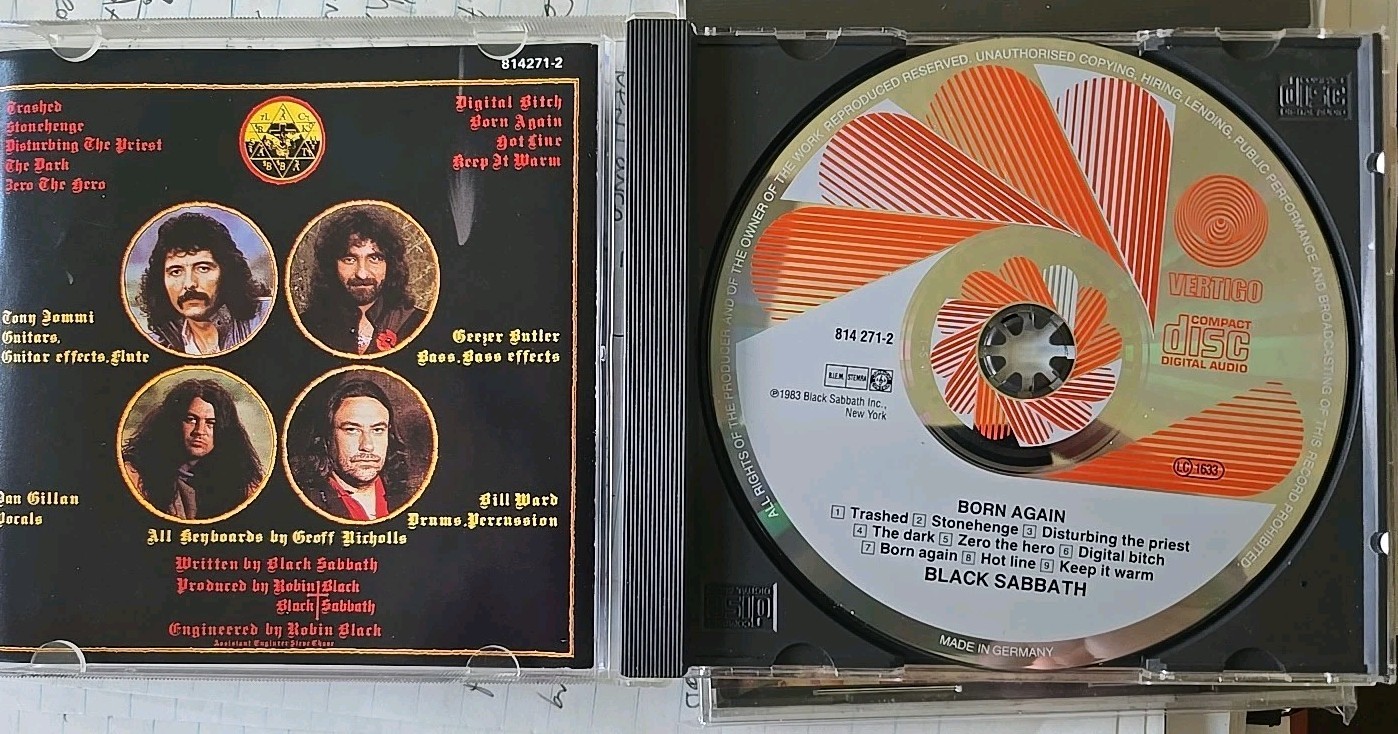 Black Sabbath: Born Again, Vertigo 814 271-2, West Germany 1987