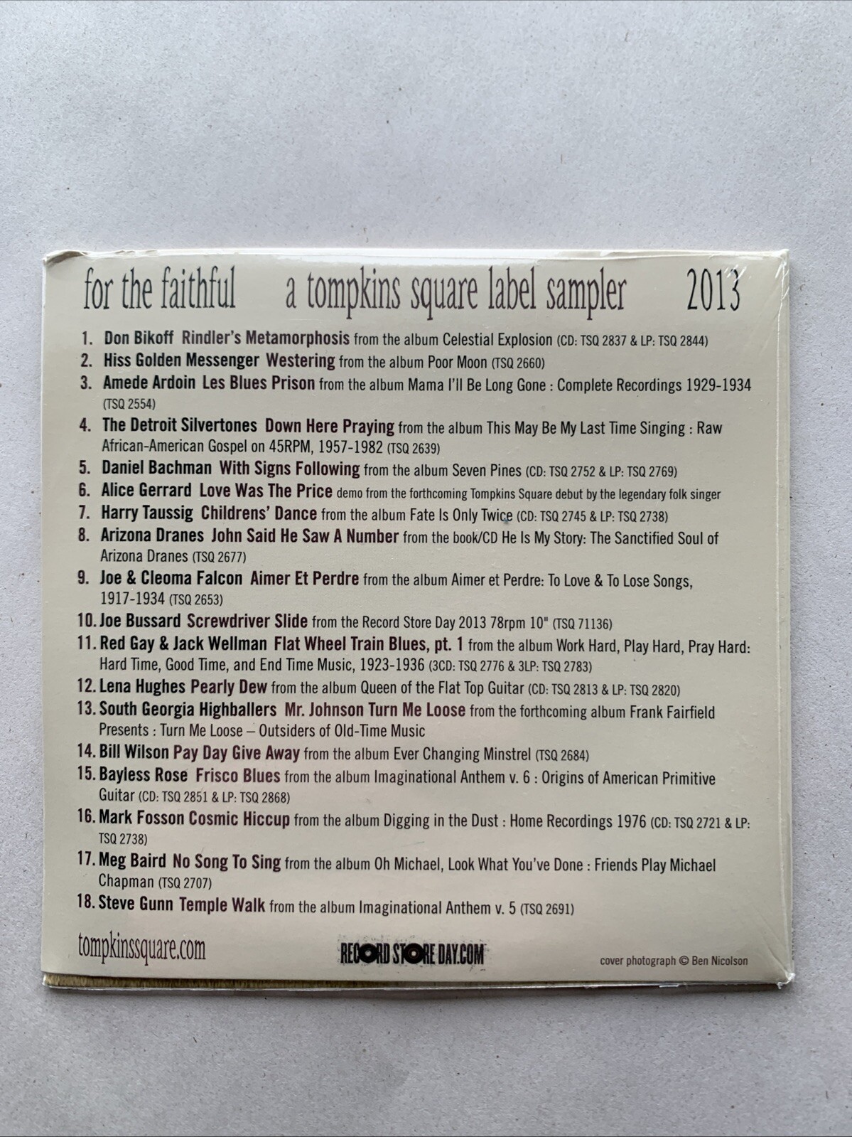 For The Faithful Record Store Day 2013 RSD CD Sampler Soul Gospel Promo New
