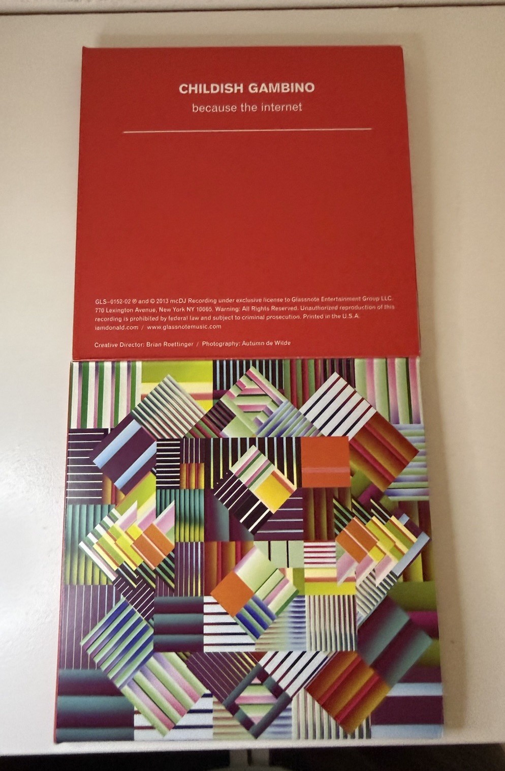 Because the Internet by Childish Gambino (CD, 2014) Lenticular Panel Card Sleeve