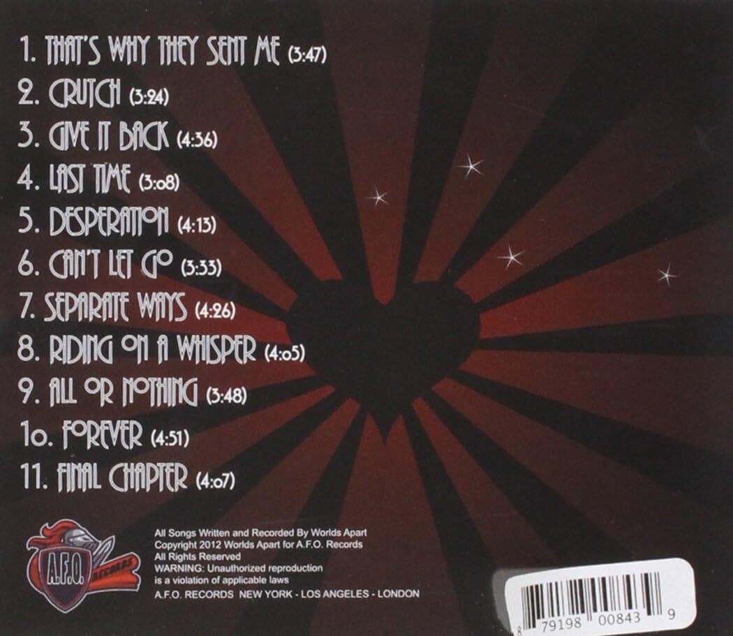 Separate Ways - Worlds Apart- Aus Stock- RARE MUSIC CD
