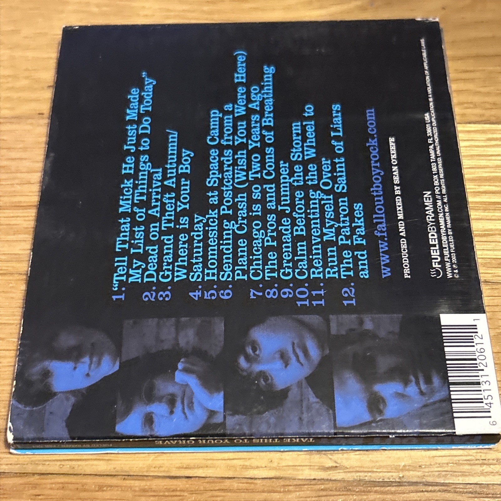 Fall Out Boy Take This To Your Grave CD 2003 Digipak Fueled By Ramen Rare OOP