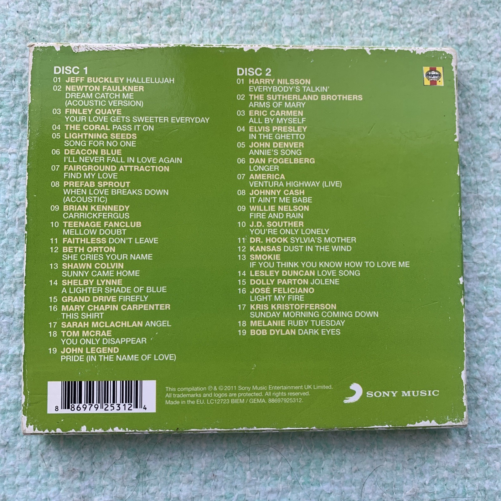 Haynes: Ultimate Guide to Acoustic Songs • 2-Disc 2011 CD • Sony Music