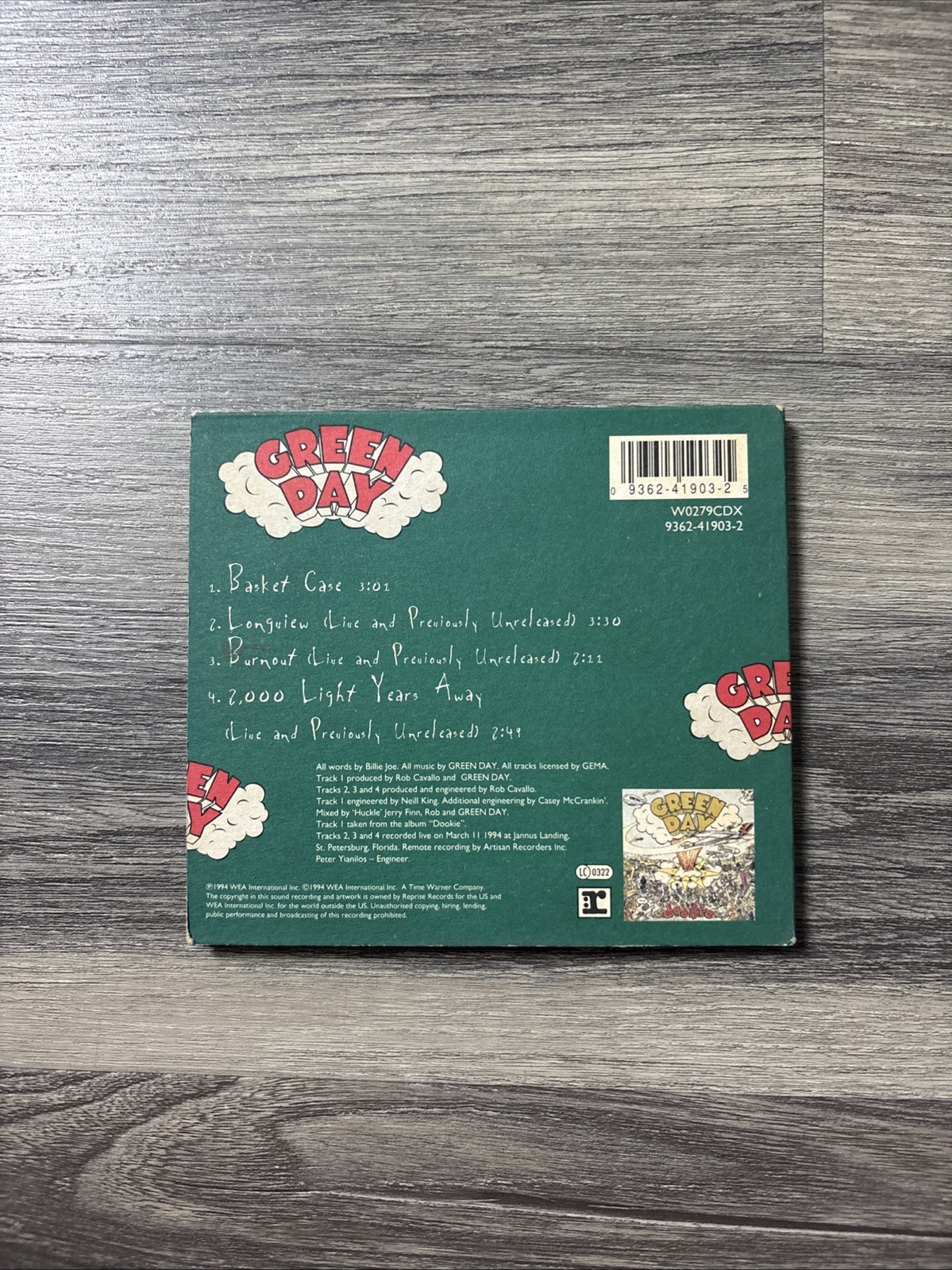Green Day - Basket Case [Digipak 4 track CD Single] 1994 - Rare Vintage Rock