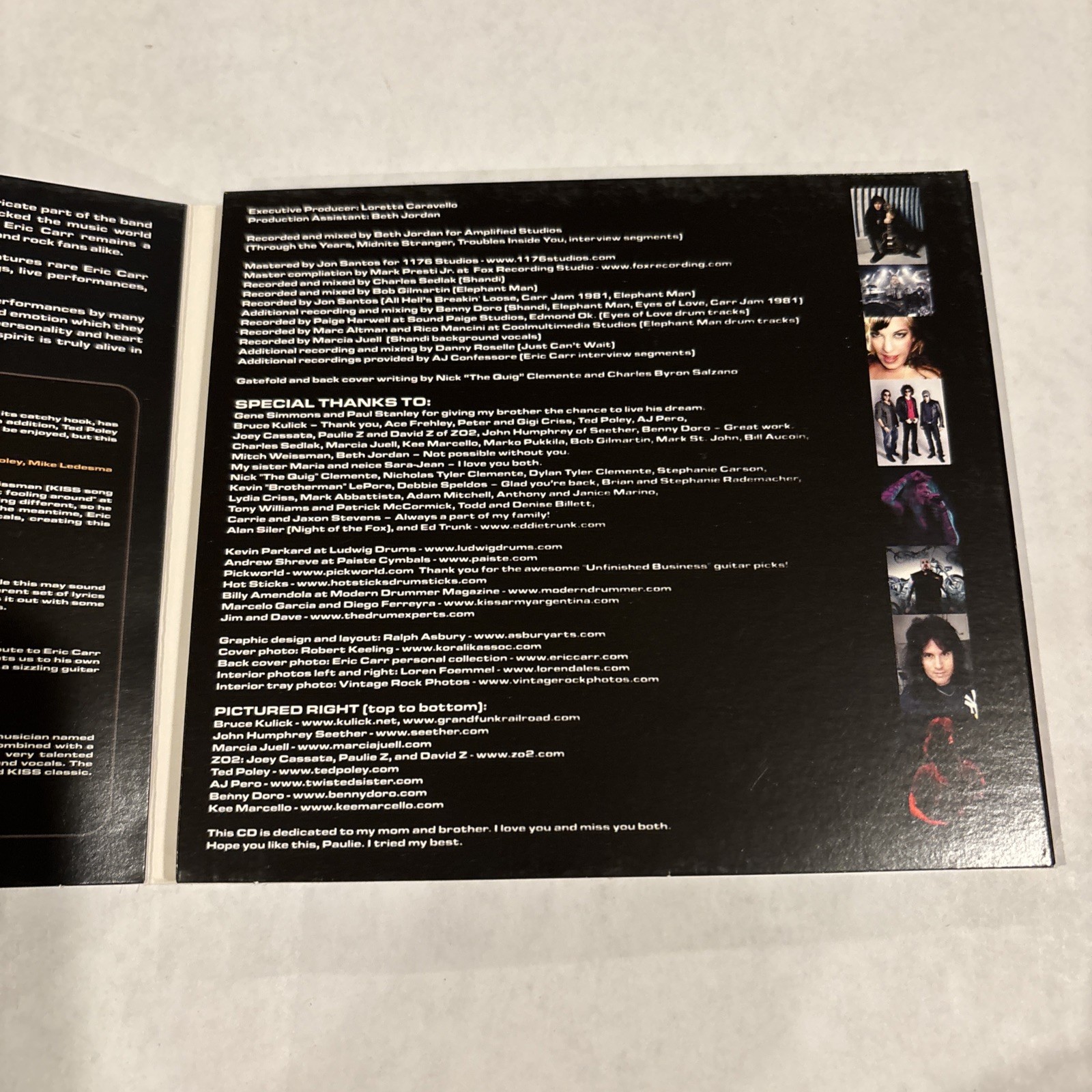 Eric Carr Unfinished Business CD 2011 - KISS OOP Bruce Kulick DIGI
