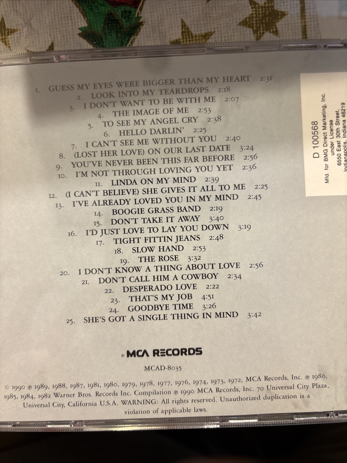 Conway Twitty Silver Anniversary Collection 1989 MCA Country CD