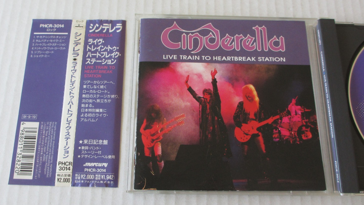 CINDERELLA- LIVE TRAIN TO HEARTBREAK STATION CD JAPAN ONLY 1991 80s HAIR METAL