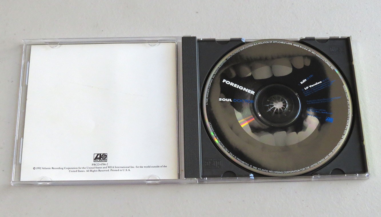 Foreigner SIGNED 1992 Soul Doctor Radio Promo CD by Mick Jones Lou Gramm