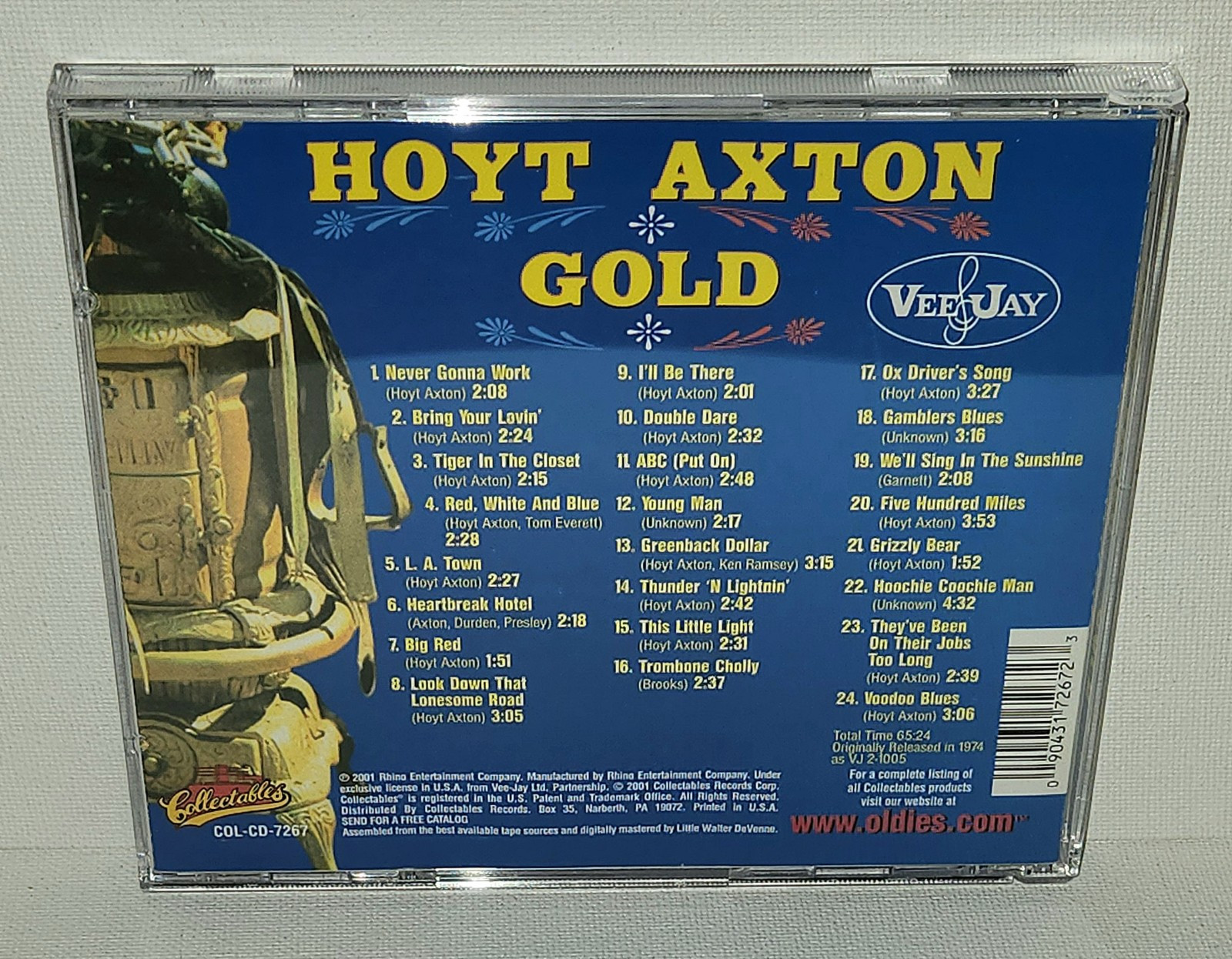 Hoyt Axton Gold - CD - Vee Jay Rhino Oldies Collectable - 24 Tracks *Rare*