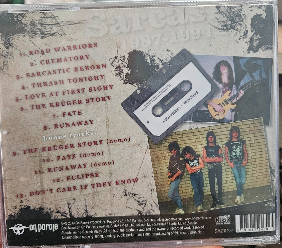 Crematory by Sarcasm (CD, 2021) Slovenian thrash/speed metal band
