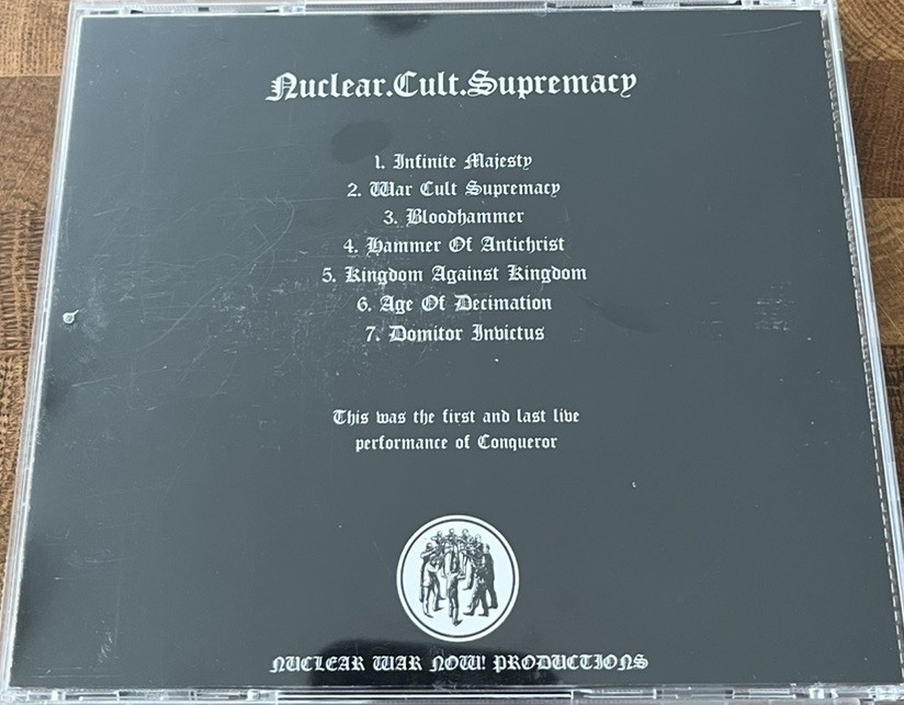 Conqueror Nuclear Cult Supremacy Black Death War Metal Blasphemy NEW MINT