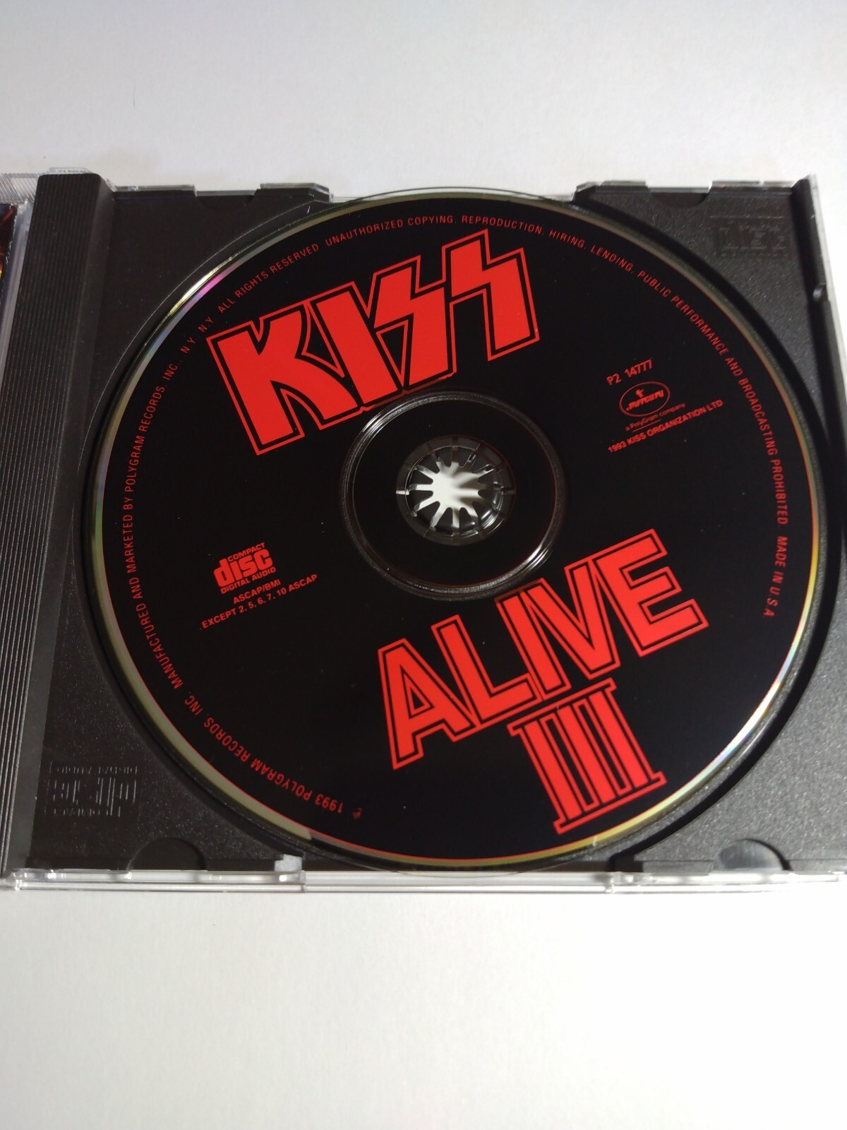 Kiss ‎Alive III CD 1993 Mercury P2 14777, In Very Good Condition, Rock, Music