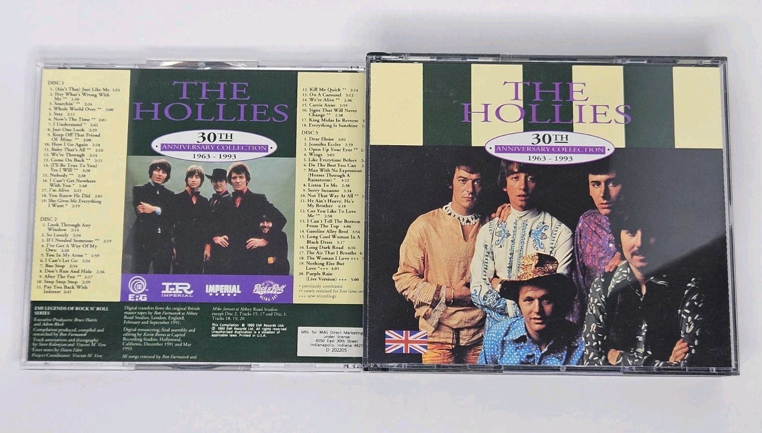 The Hollies - 30th Anniversary Collection 1963-1993 (CD, 1993, 3 Discs, EMI)