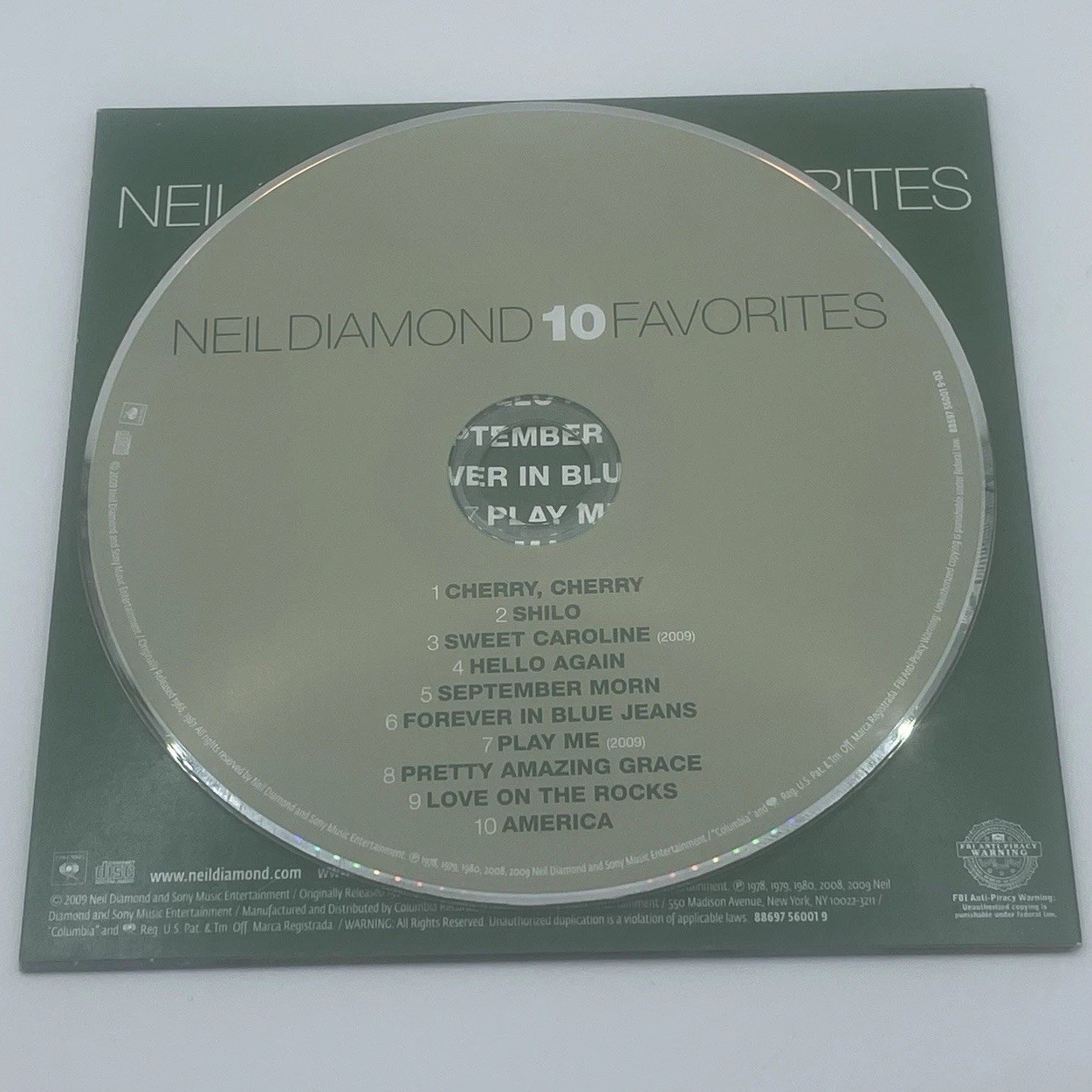 Neil Diamond 10 Favorites CD- 2009- Columbia Records