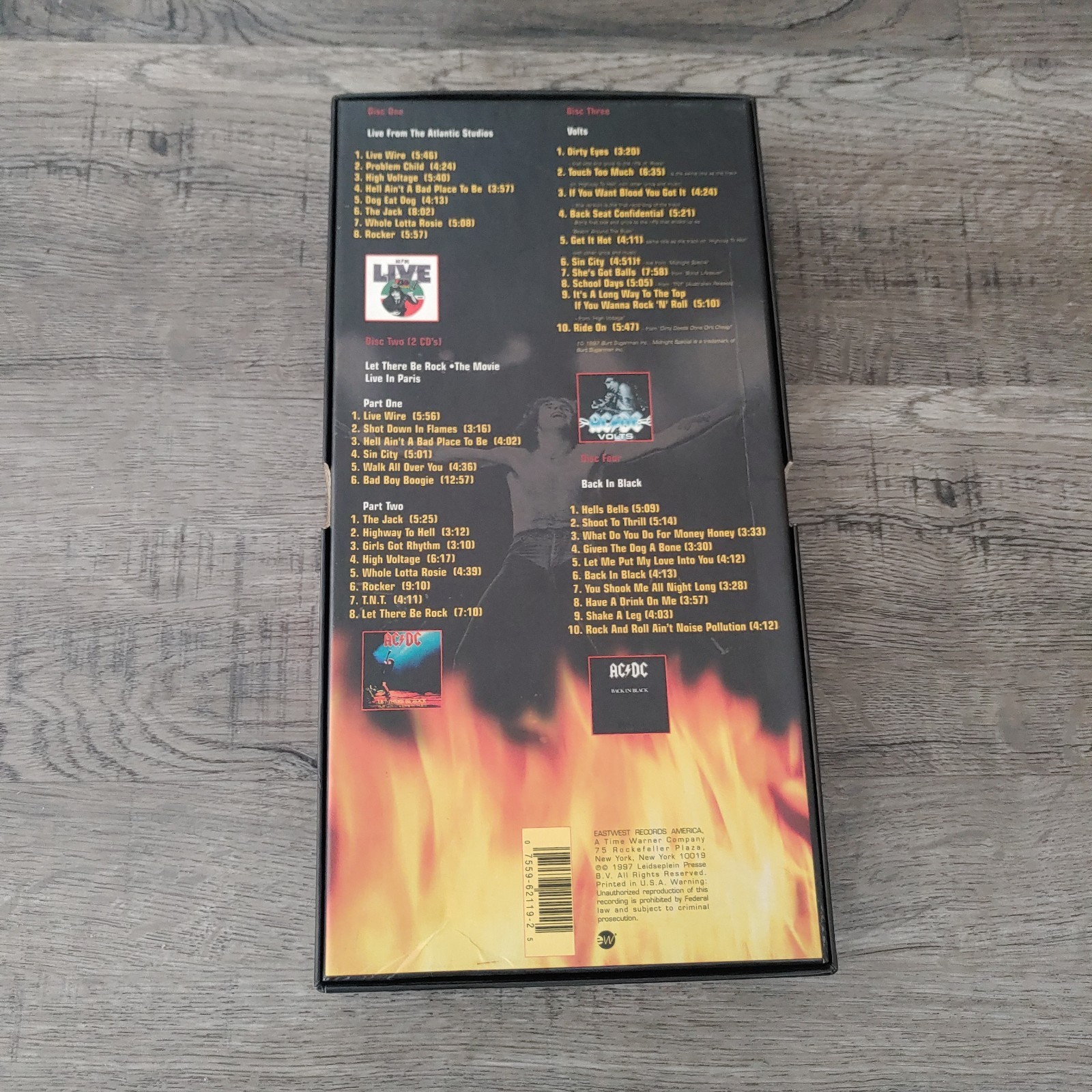 Bonfire by AC/DC (CD, 1997) Box Set Discs Posters/ Guitar Pick