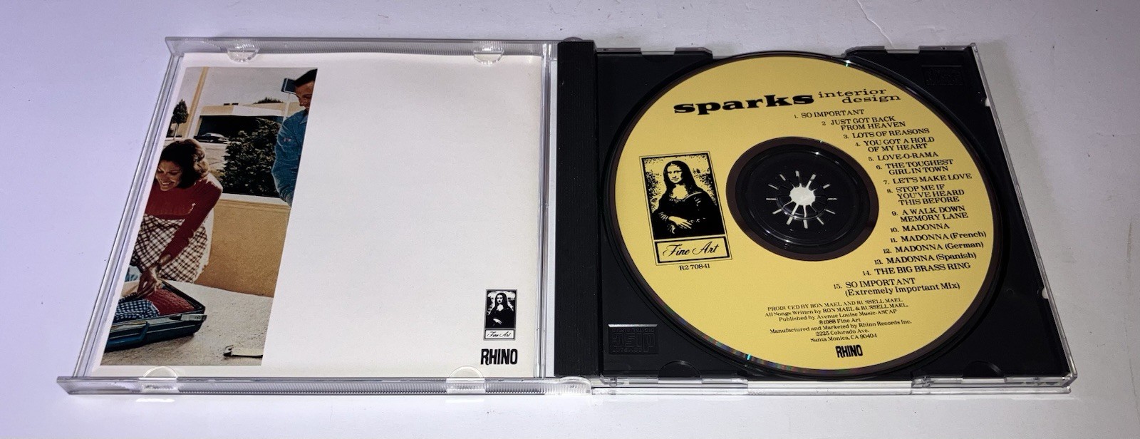 Sparks Interior Design CD New Wave 1988 Rhino Synth Pop Electronic rare