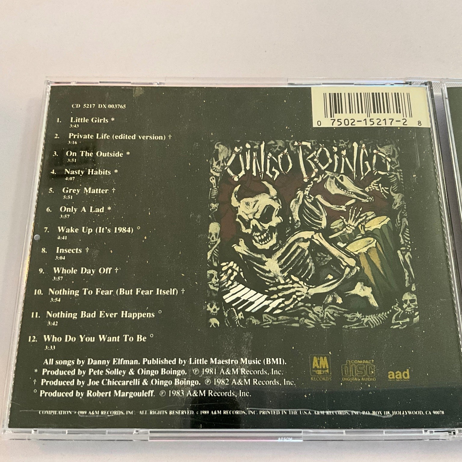 Oingo Boingo - Skeletons In The Closet CD 1989 Best Of Rock A&M