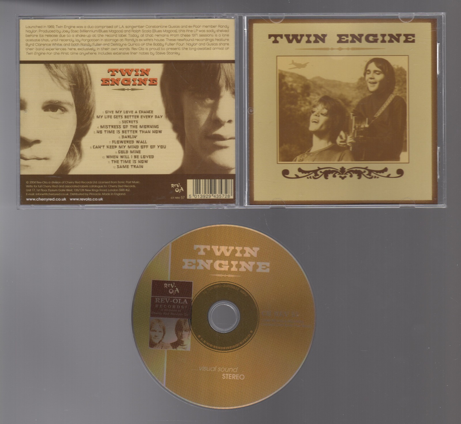 TWIN ENGINE Self Titled OOP UK CD EX Rev-Ola Unplayed Folk Country Rock