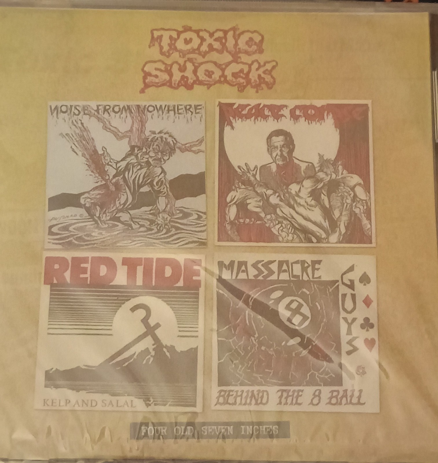 4 Old Toxic Shock 7"s CD Massacre Guys Green Day L7 Red Tide Melvins Offspring