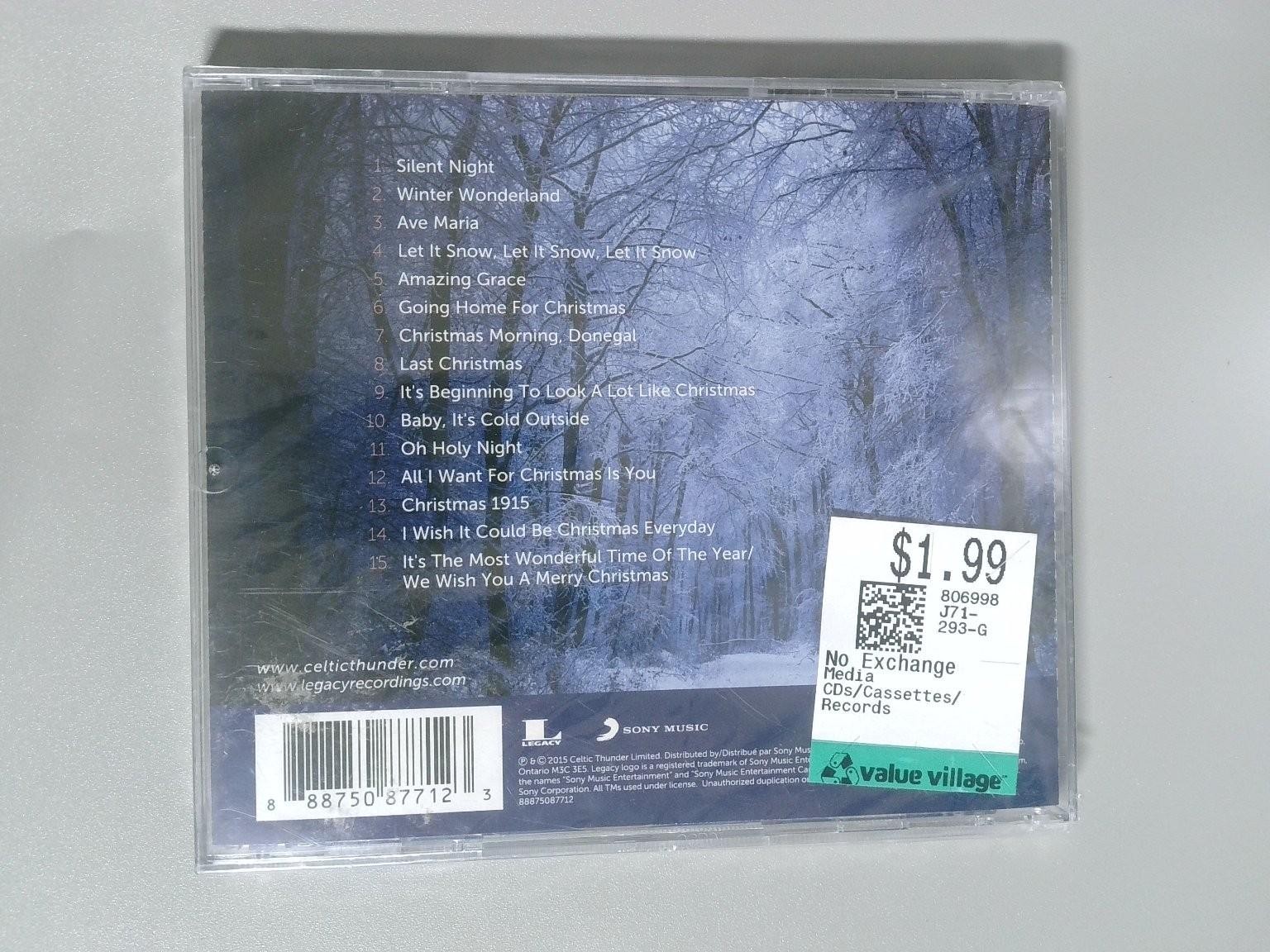 Celtic Thunder – Christmas CD 2015 Holiday Celtic Vocal Pop Legacy Recordings