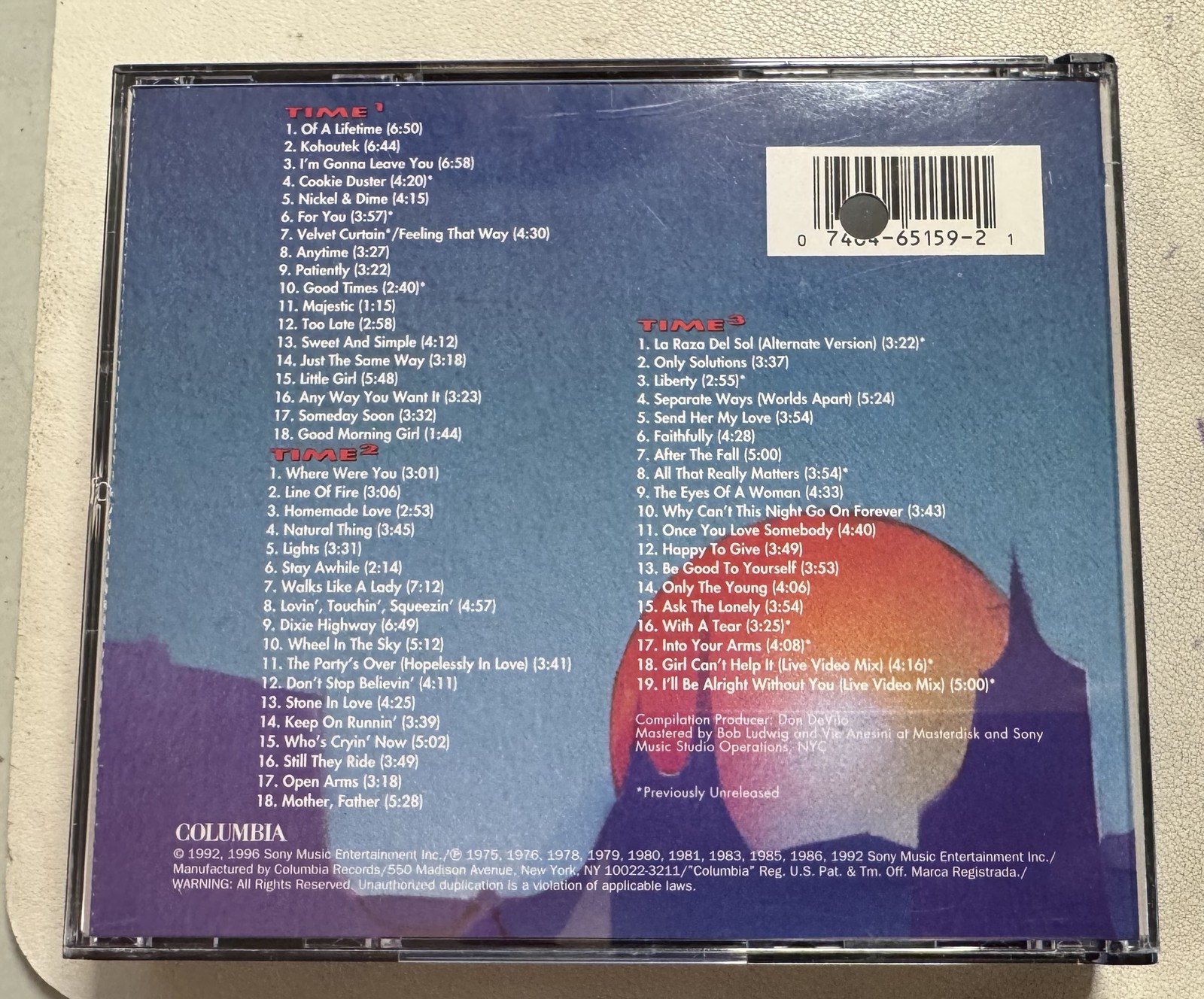 Journey - Time³ (3xCD, Comp, RE) 1996 Columbia CXK 65159