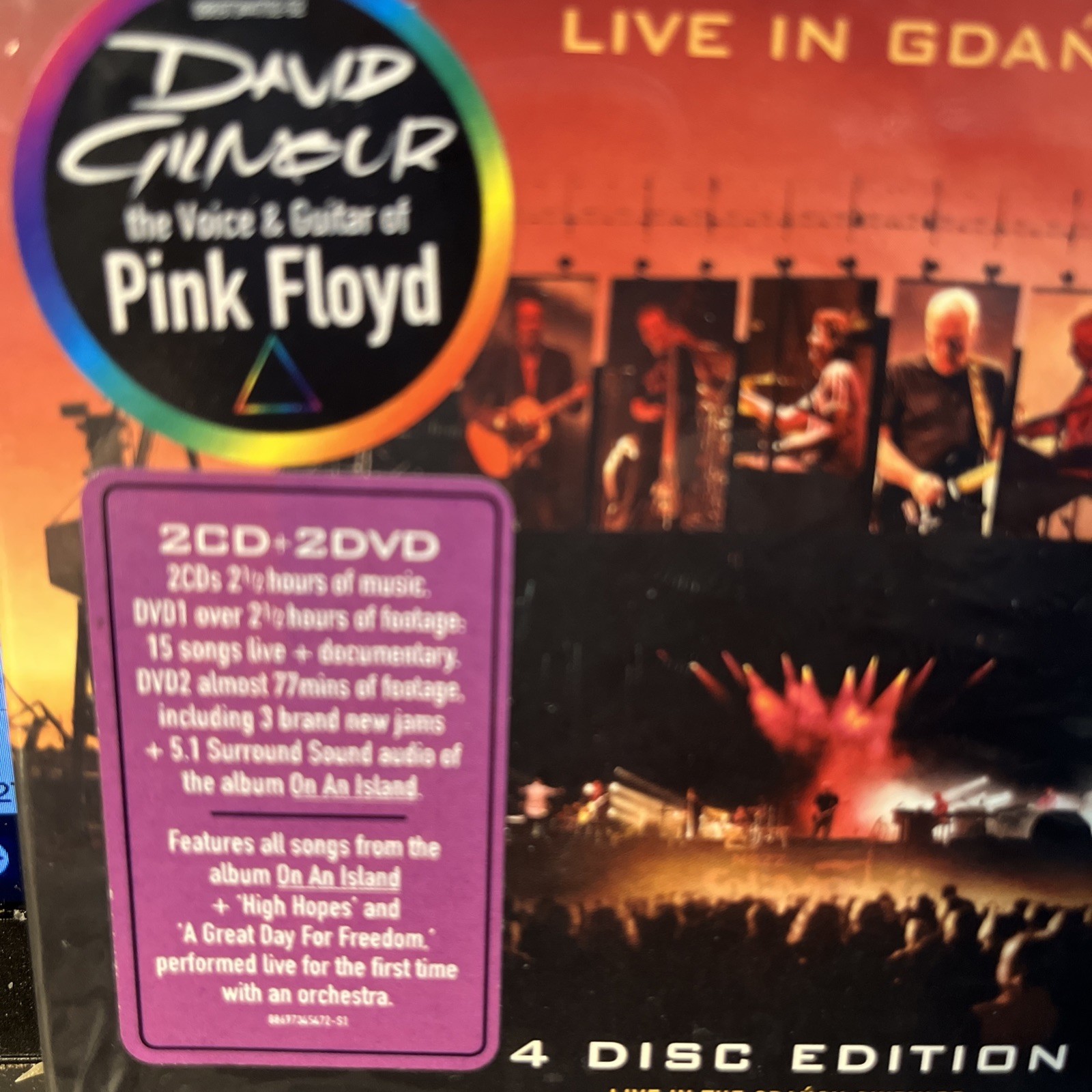 DAVID GILMORE Live In Gdansk 4 DISC BOX SET 2 CDs 2DVDs NEW SHIPS TODAY