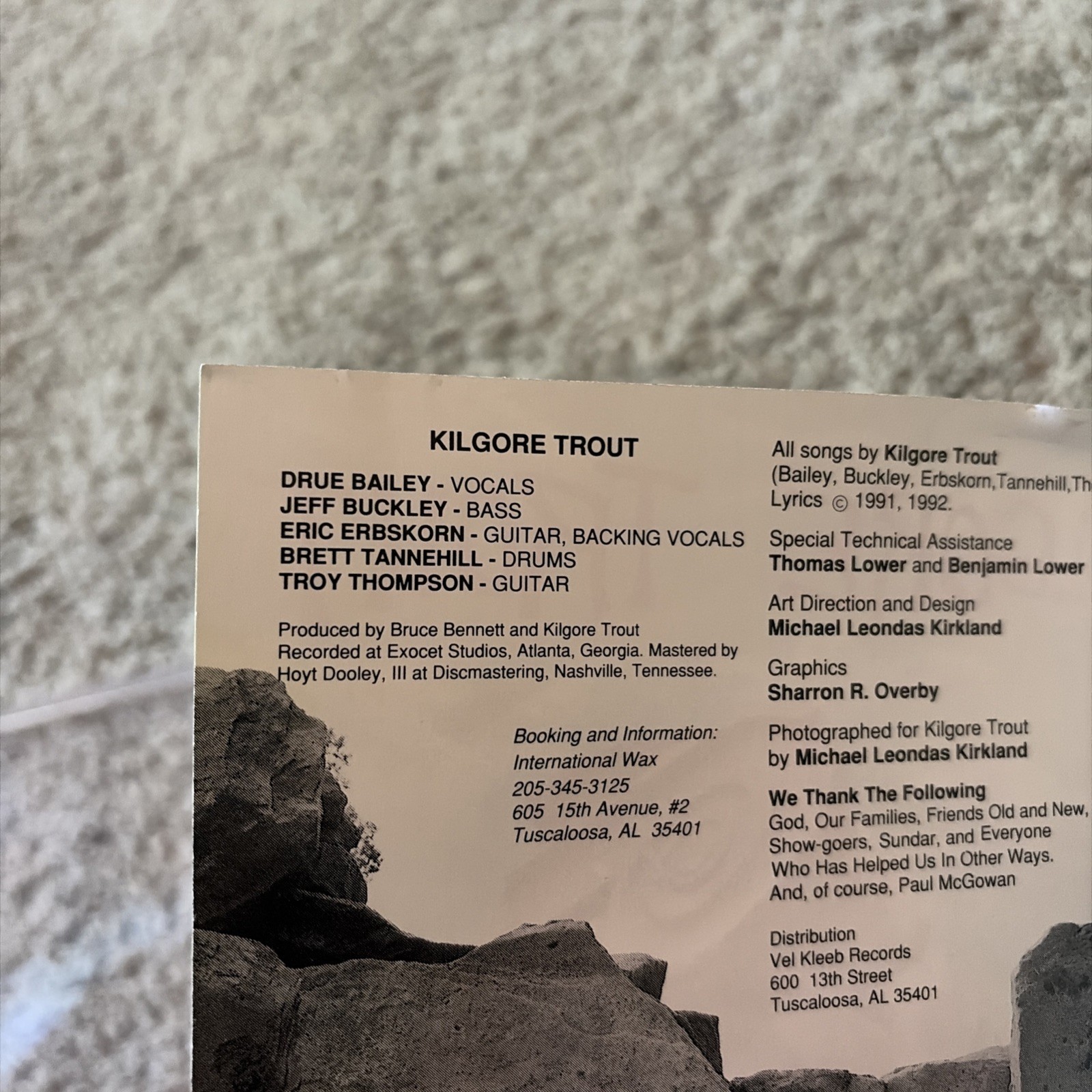 Kilgore Trout CD Rare Self Titled W/ Jeff Buckley On Bass Rare