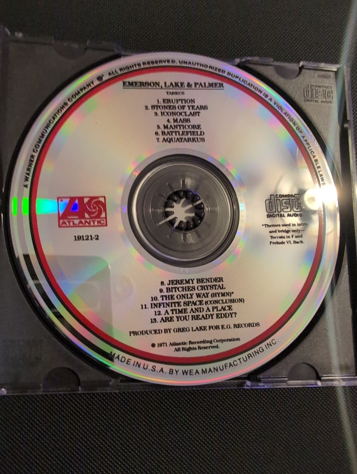 Emerson, Lake & Palmer 3 CD Lot: Trilogy, Tarkus, Pictures At An Exhibition