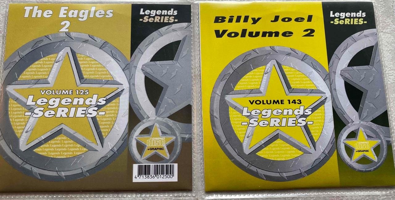 2 CD+G KARAOKE DISCS 1970's-1980S EAGLES & BILLY JOEL VOL 1 MUSIC oldies pop lot