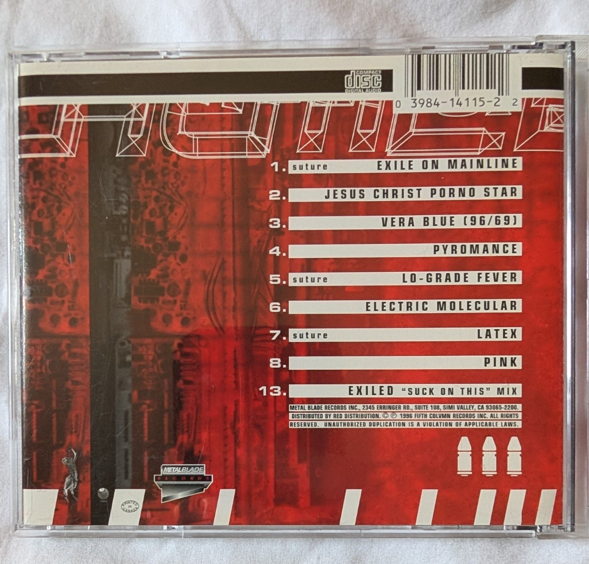 Chemlab East Side Militia CD Original Metal Blade 1996