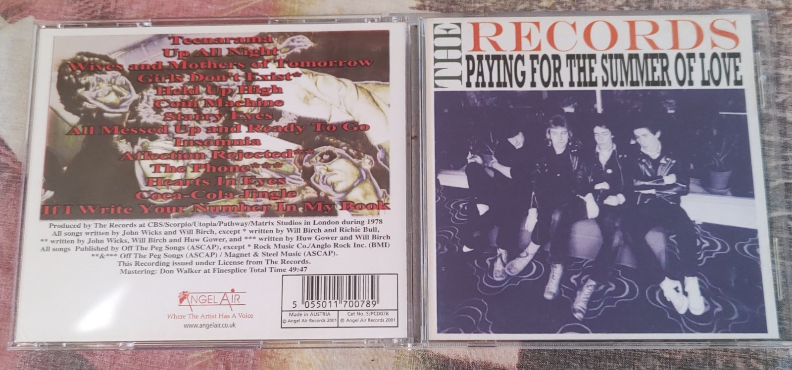 The Records ‎– Paying For The Summer Of Love - 1977/2001 Angel Air Records UK