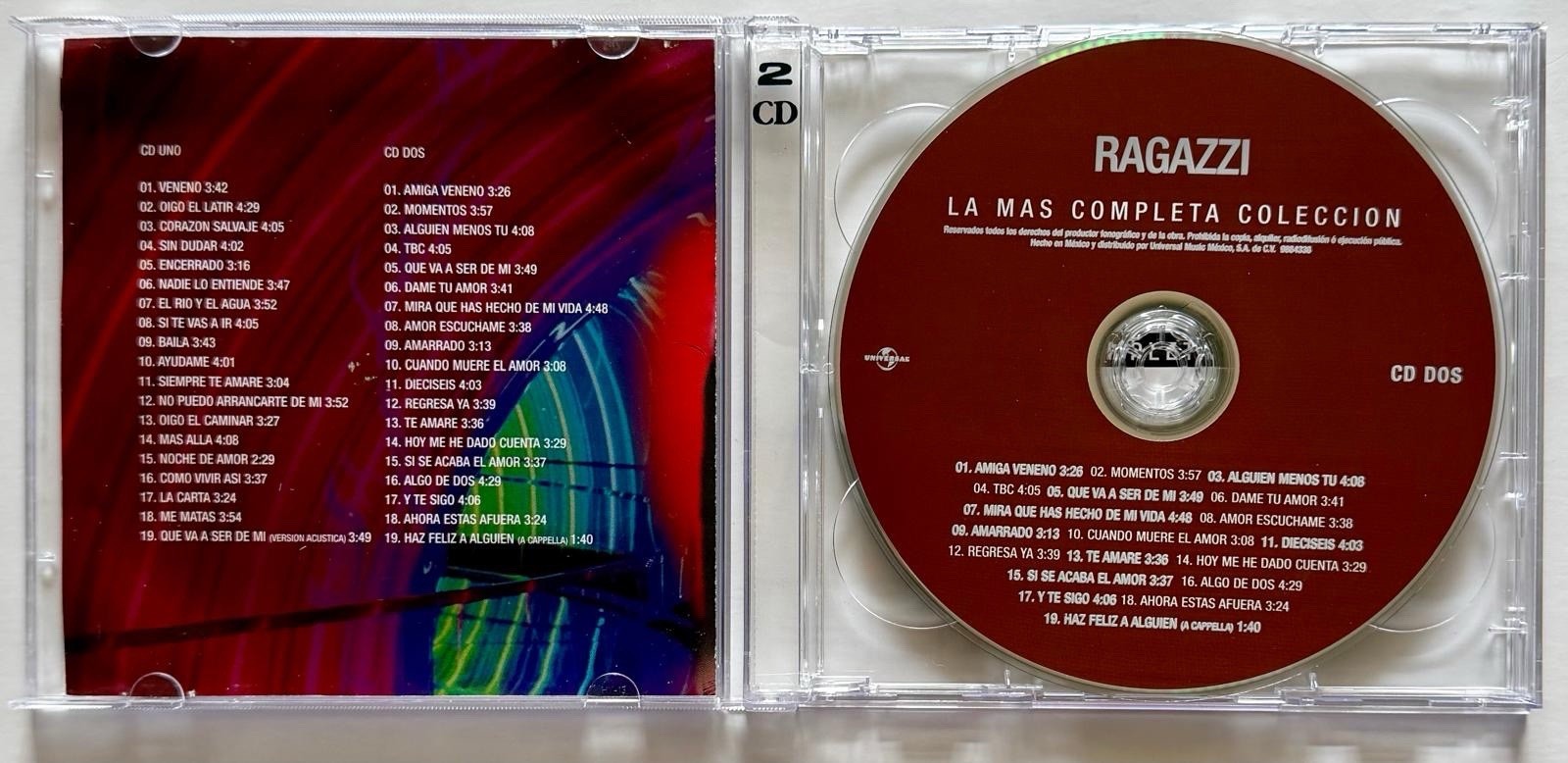 RAGAZZI / La Mas Completa Coleccion 2xCD Compilation Universal Music Like New