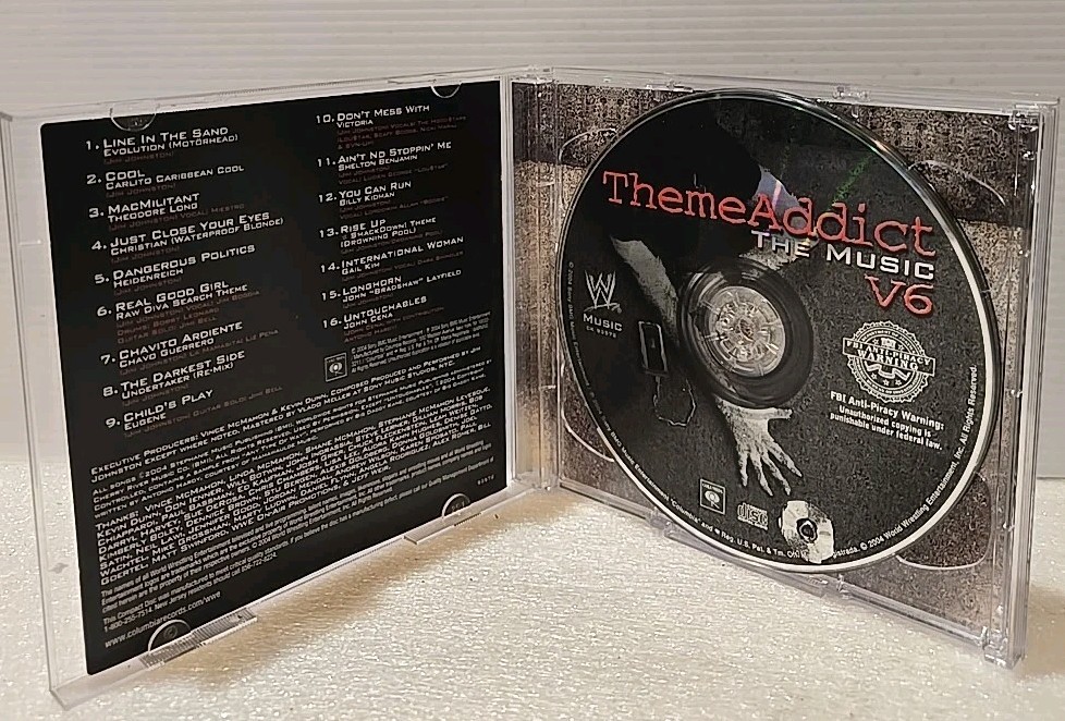 ThemeAddict Theme Addict WWE CD & DVD The Music; 2 discs; Discs EXCELLENT