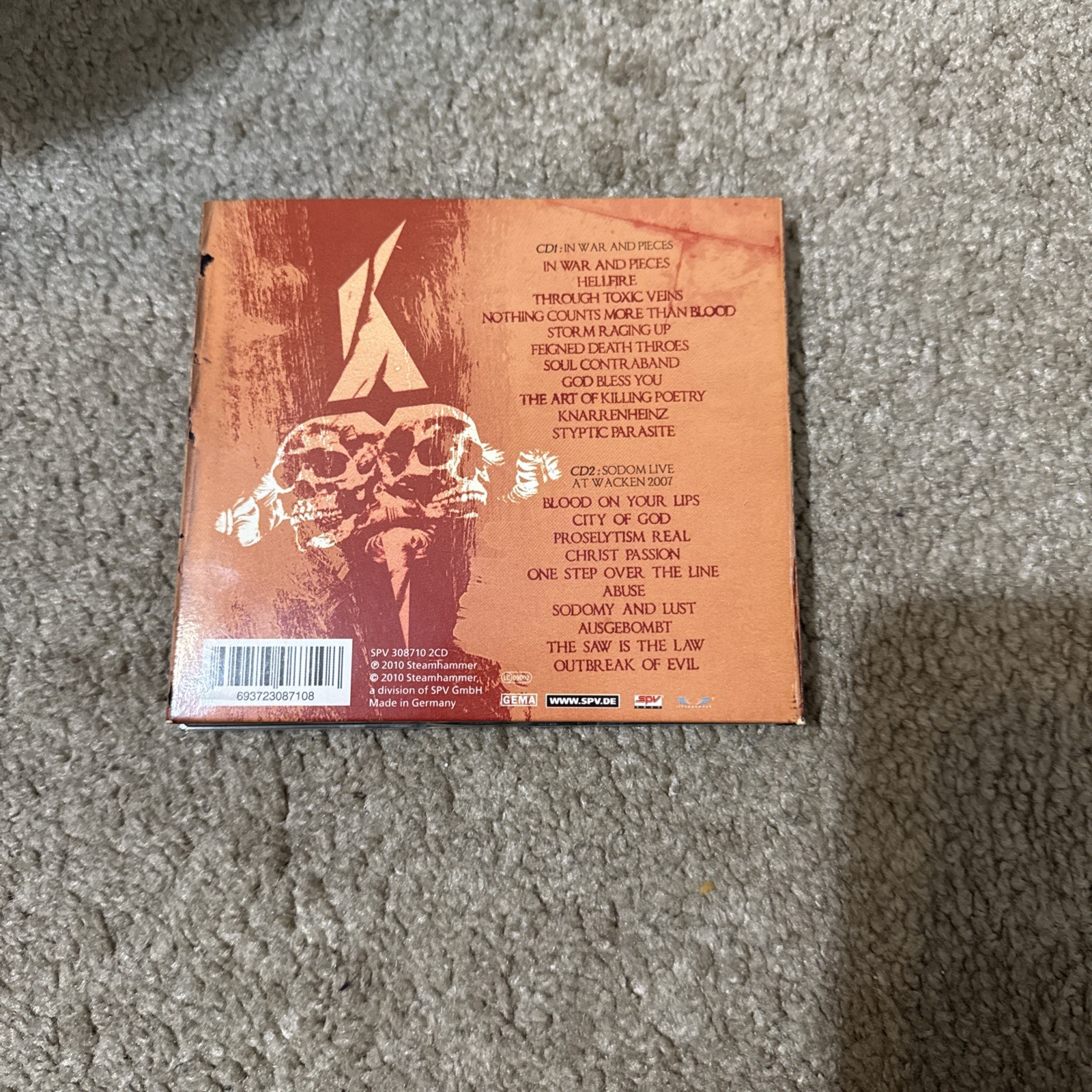 Sodom - In War & Pieces (CD, 2010 Germany) Double Disc