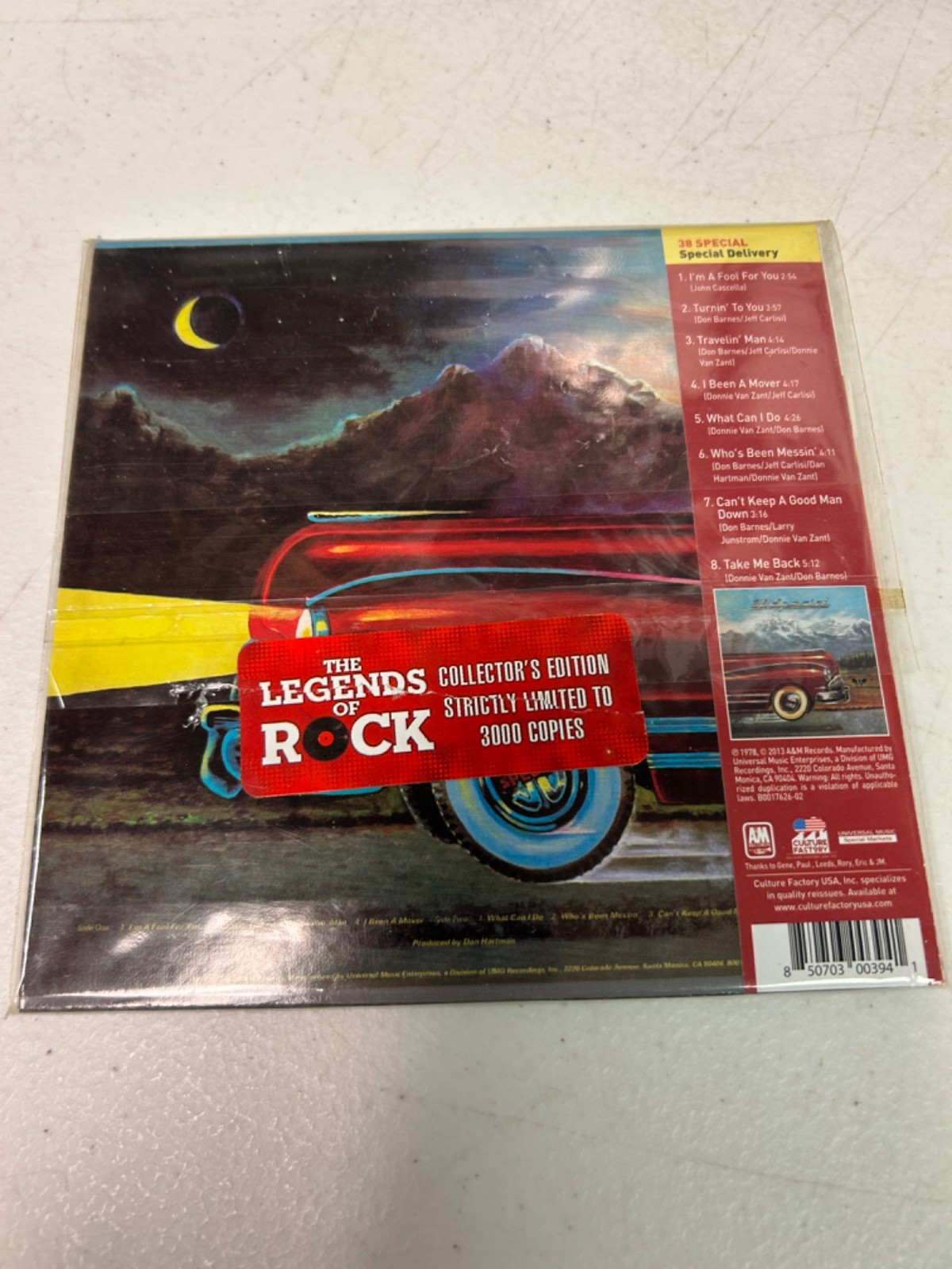 Special Delivery [Collectors Ed] by .38 Special (CD, 2013, Culture Factory) NEW