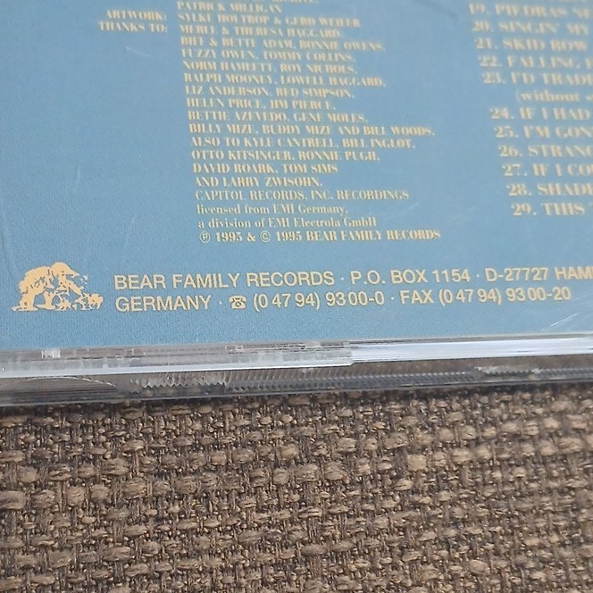 Merle Haggard Untamed Hawk CD Country 1995 Bear Family Records