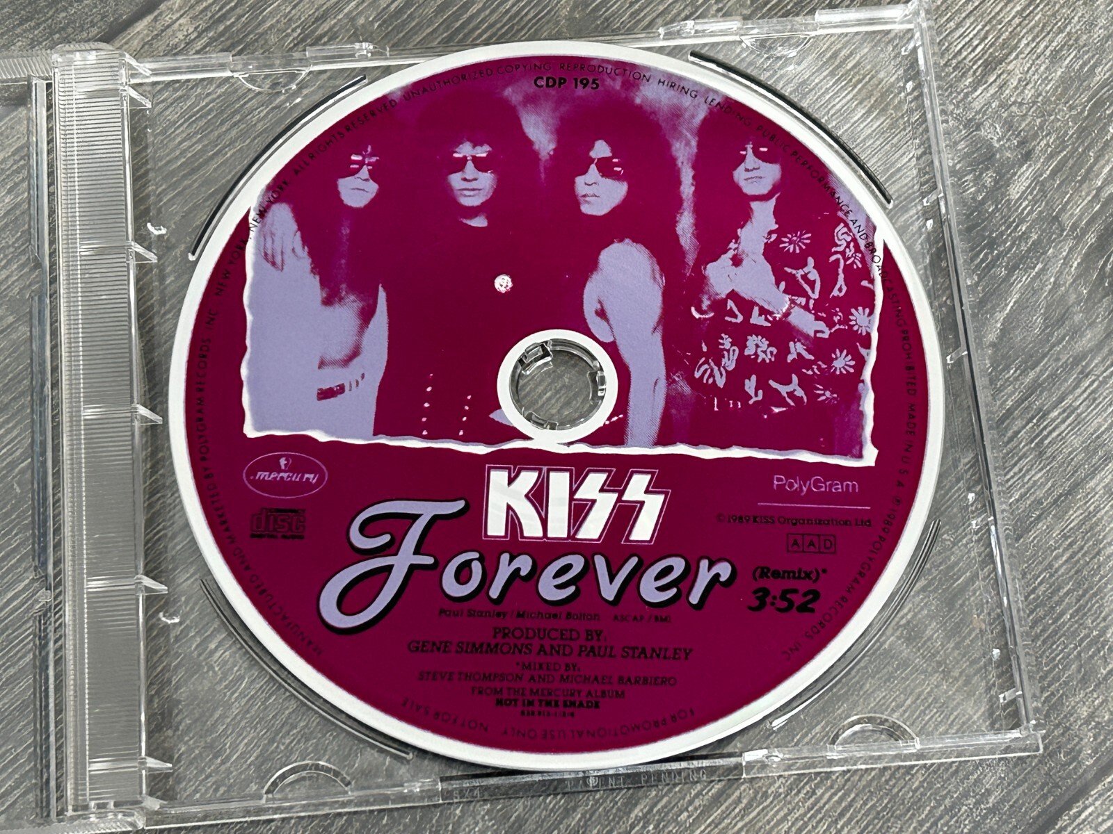 KISS CD Forever Remix Promo Single USA Hot In The Shade Eric Carr Bruce Kulick