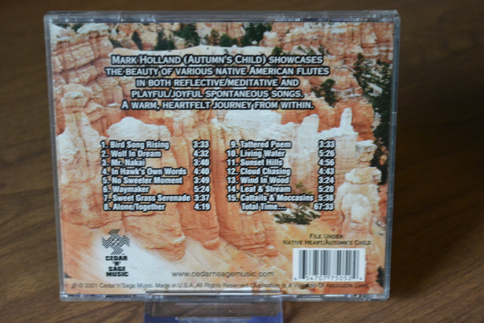 Mark Holland Songs From Within CD 2001 NATIVE AMERICAN FLUTE FOLK MISSOURI RARE