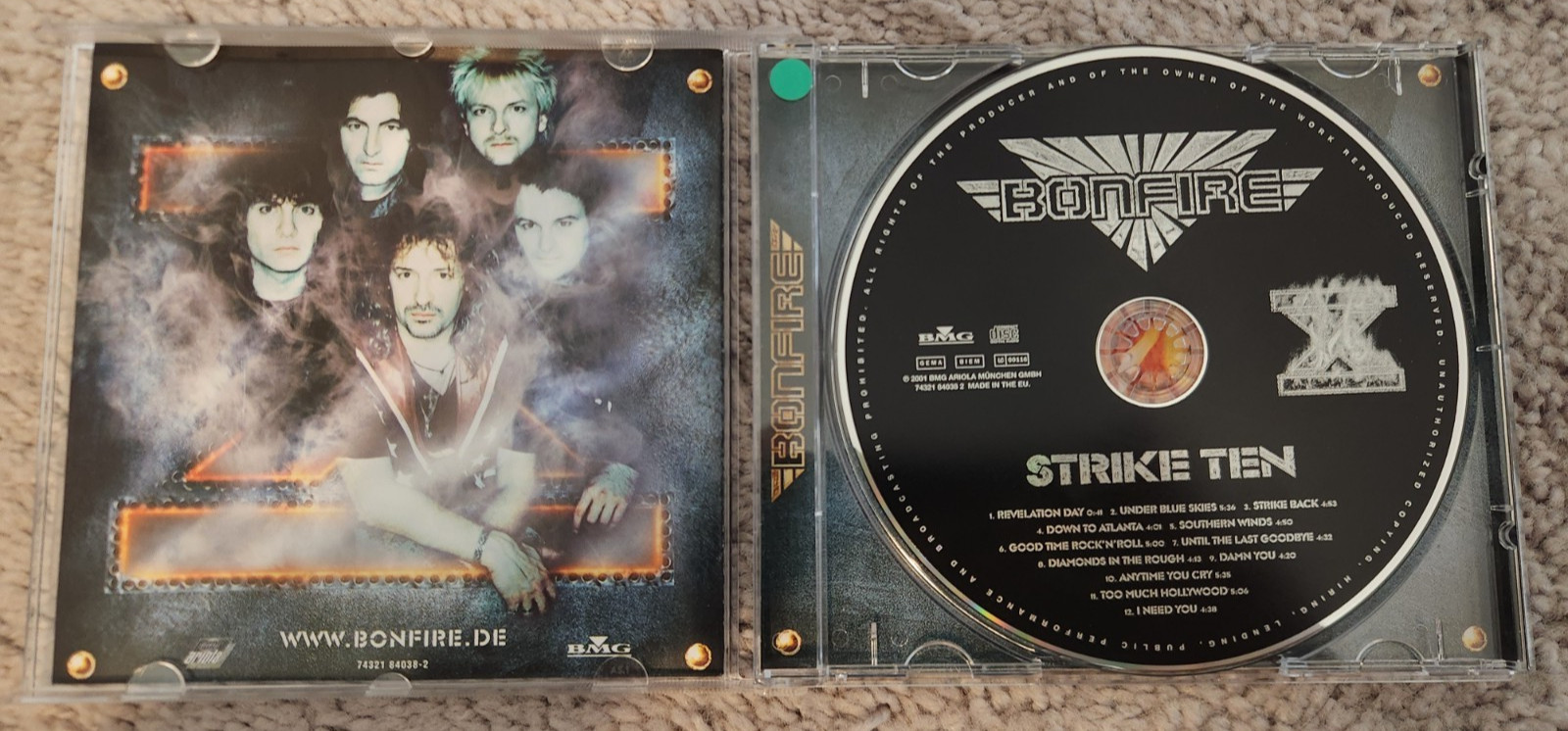BONFIRE - Strike Ten - CD - Import - RARE