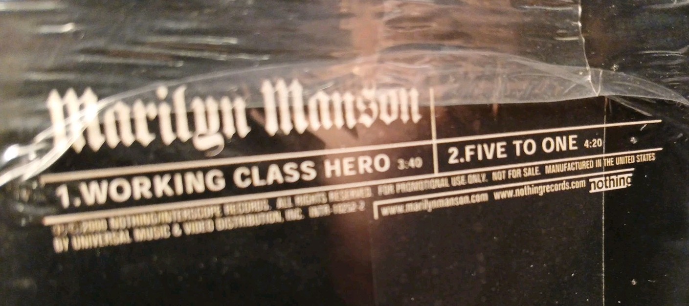 MARILYN MANSON CD JOHN LENNON Working Class Hero DOORS Five to One SEALED promo